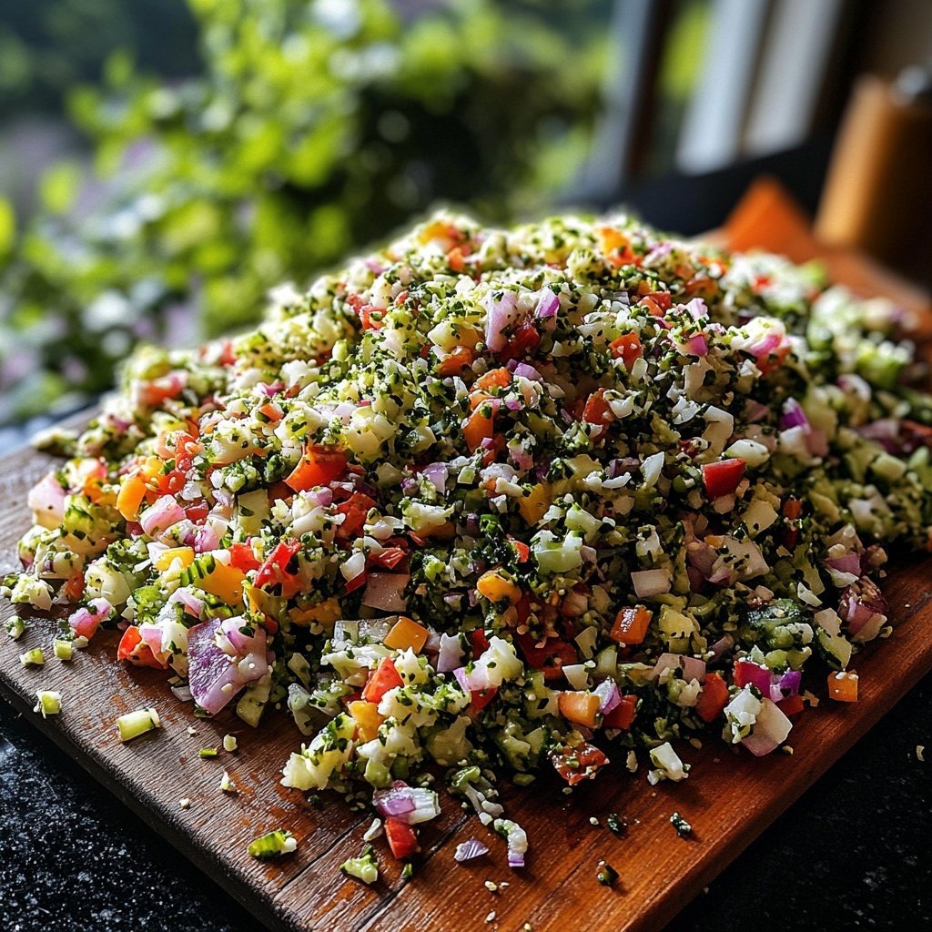 Brokkoli-, Grünkohl- und Erbsensalat