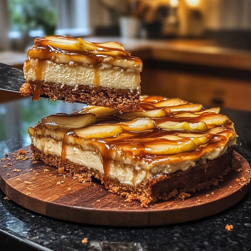 Birnen-Karamell-Käsekuchen-Torte