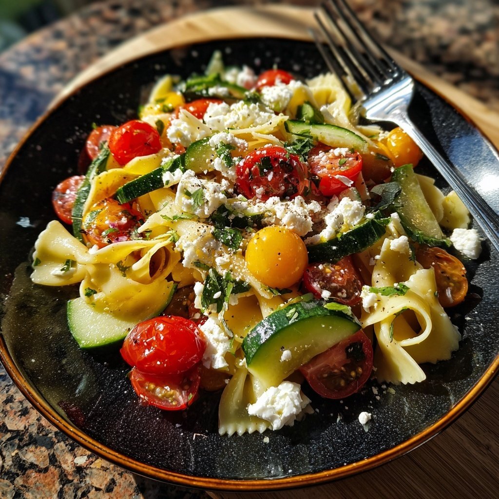 Mediterraner Nudelsalat Leicht