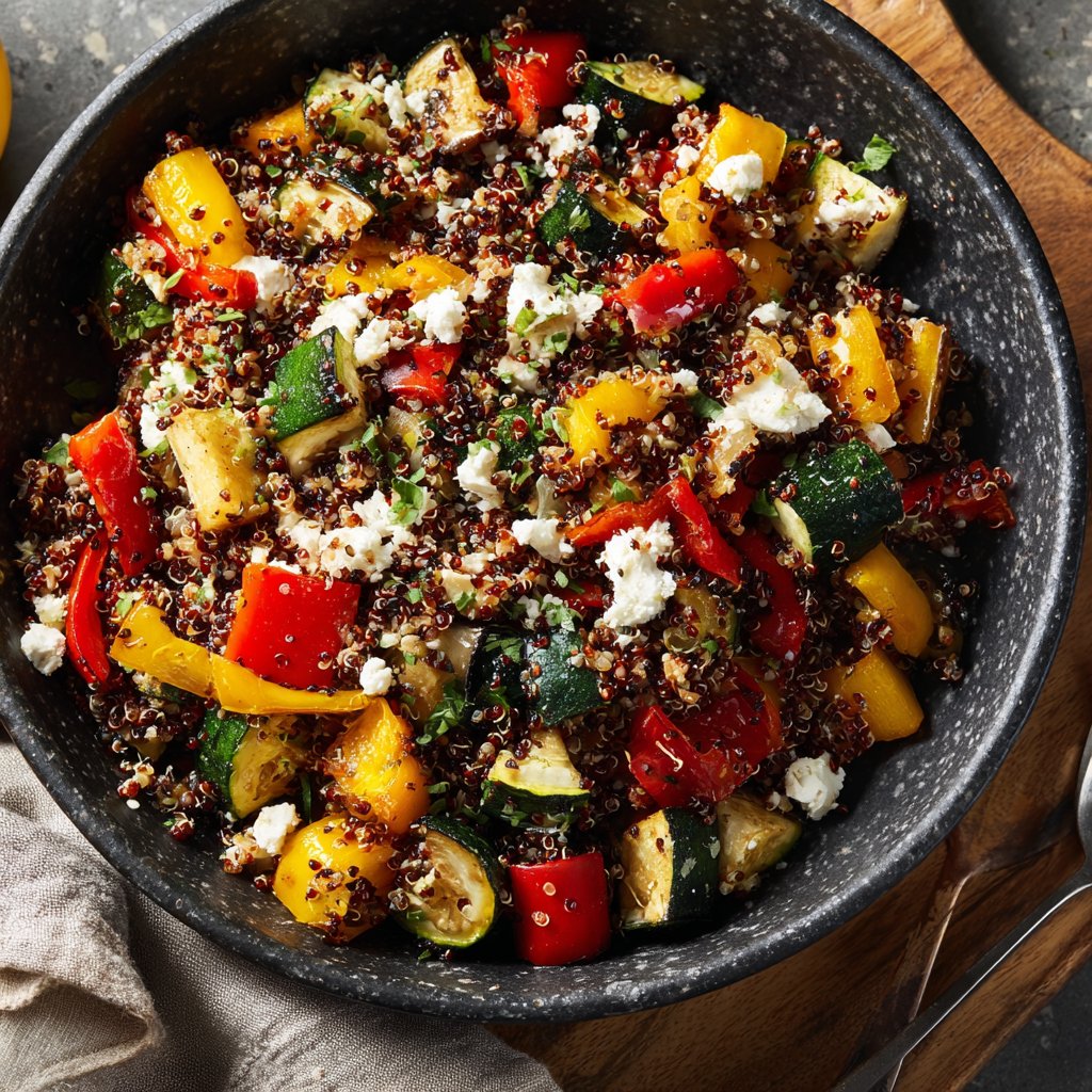 Mittagessen mit Quinoa und Gemüse