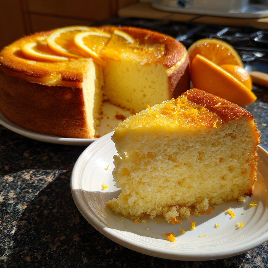 Käsekuchen mit Orangenaroma