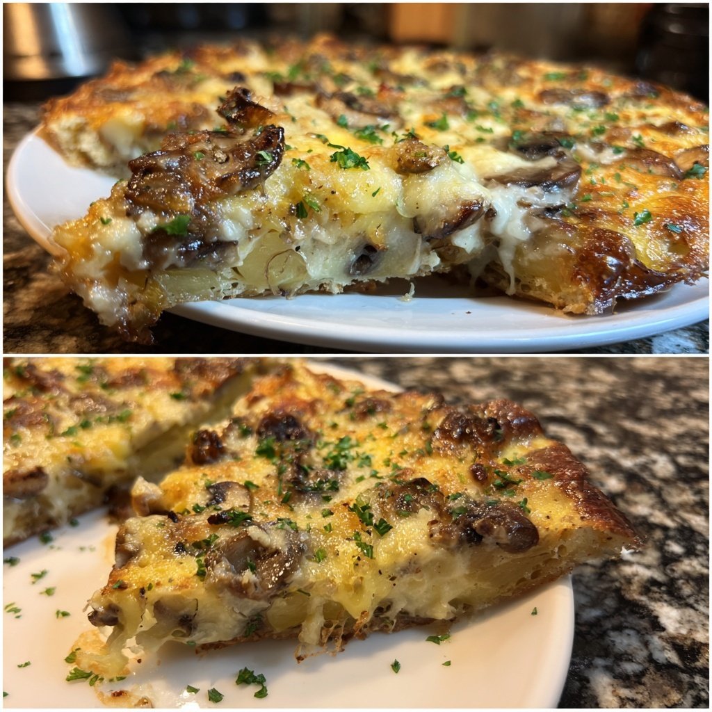 Kartoffelauflauf mit Pilzen