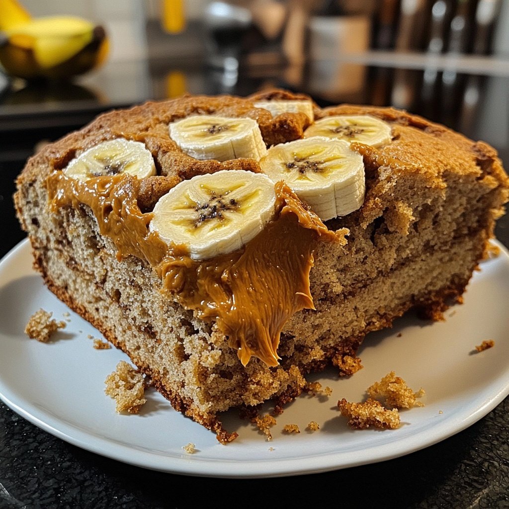 Bananenbrot mit Erdnussbutter