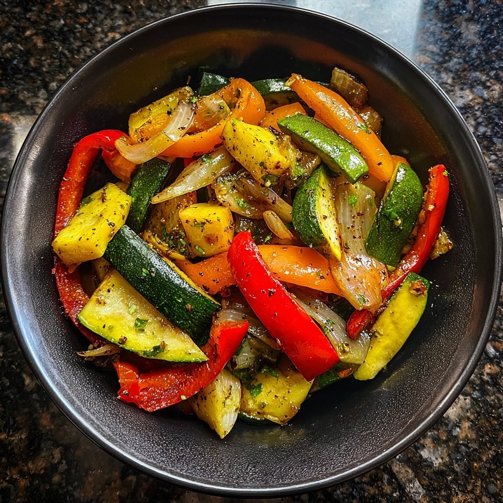 Kalorienarme Gemüsepfanne Mit Paprika