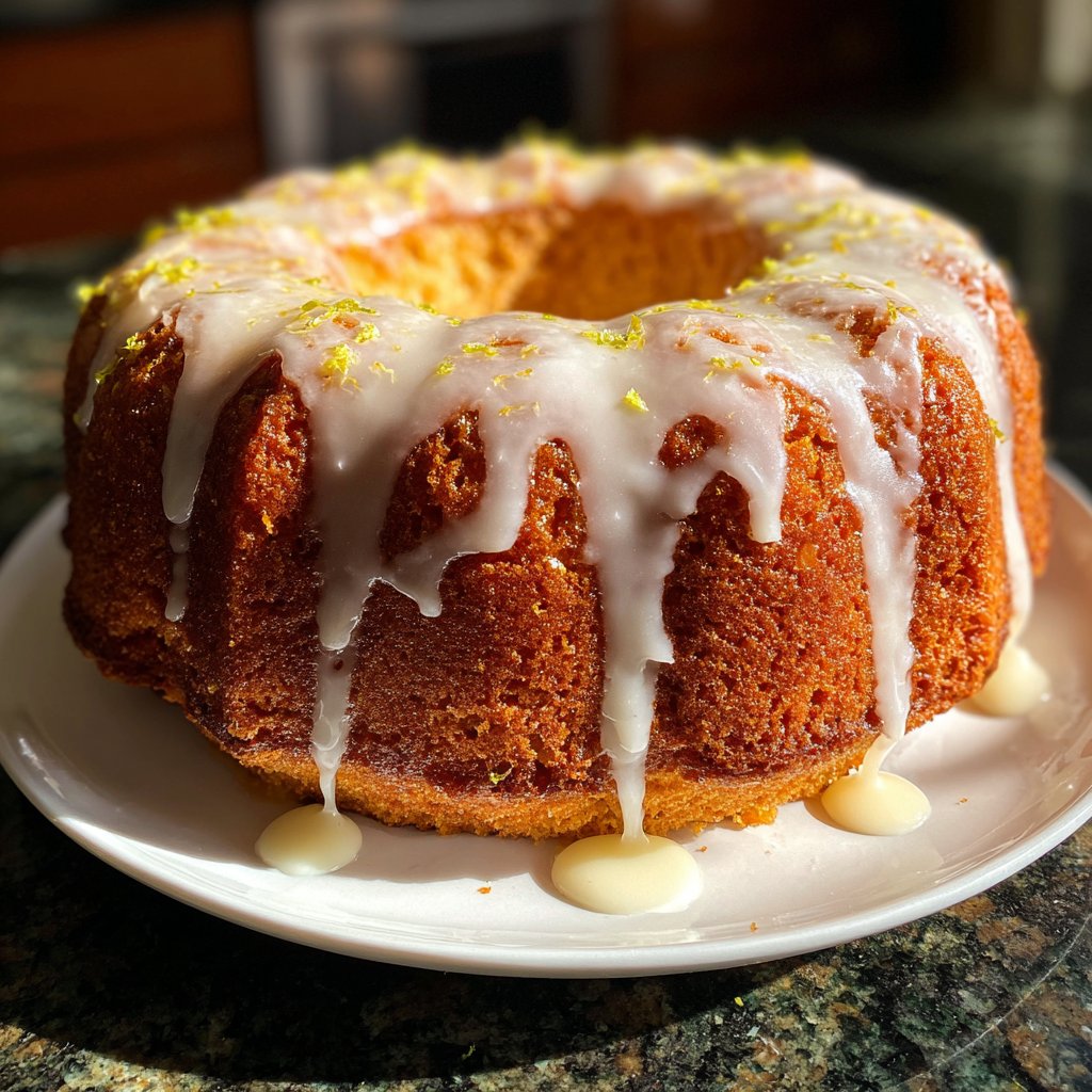 Karottenkuchen Mit Zitronen Glasur