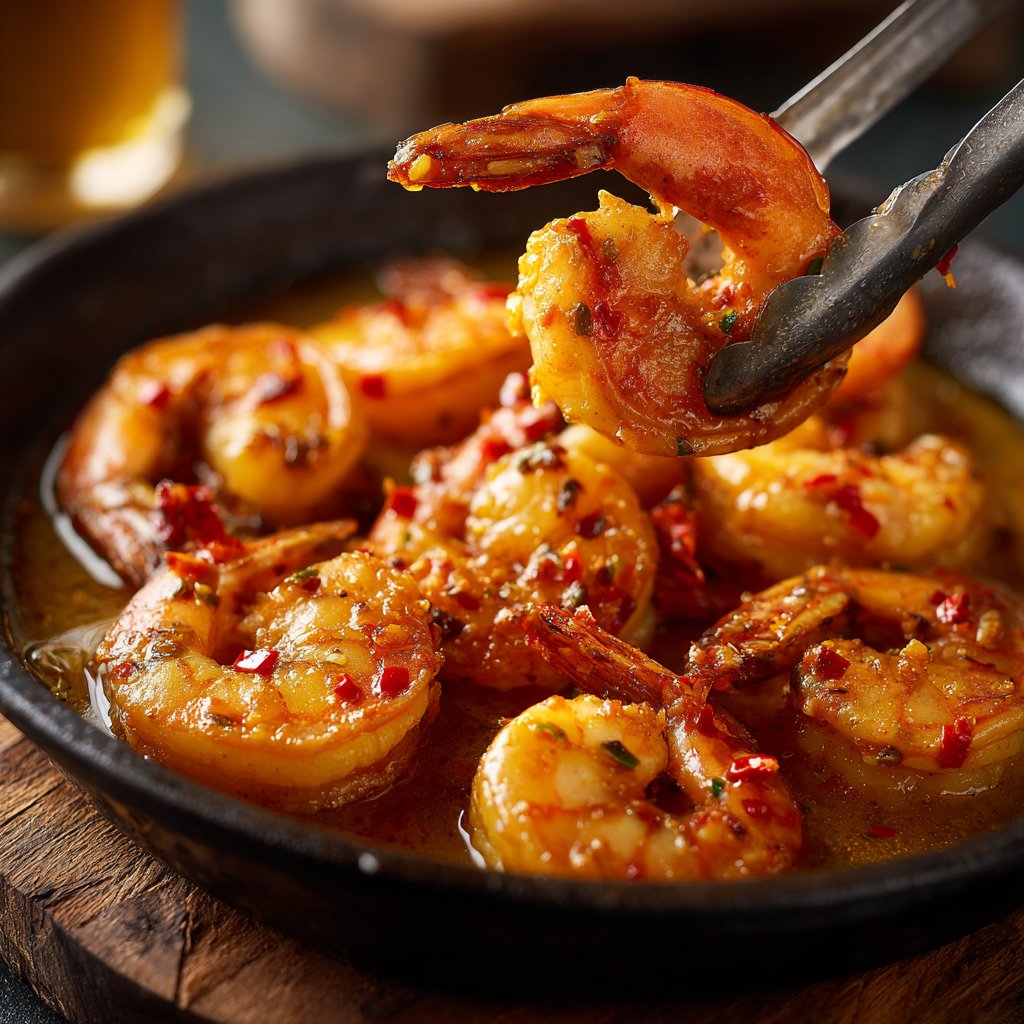 Garnelen in Vanille-Chili-Butter