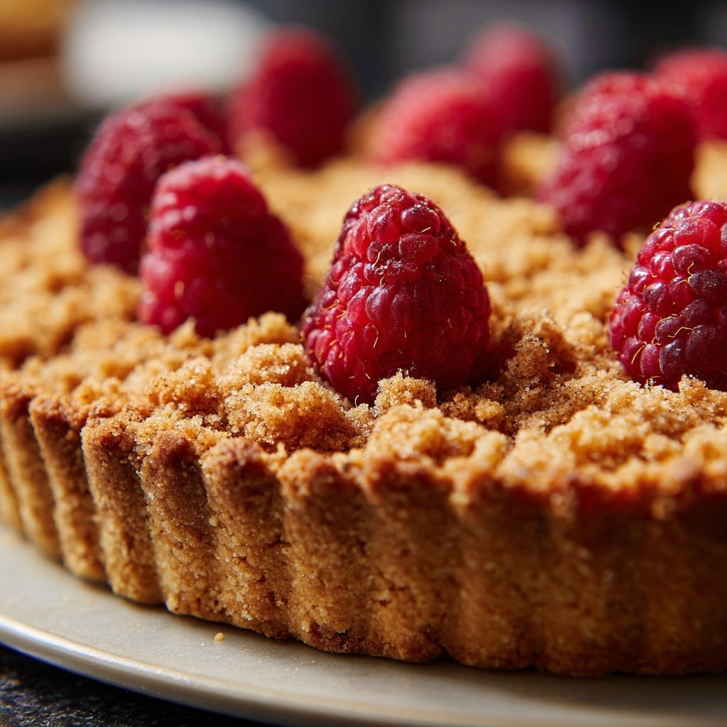 Spekulatius Dessert mit Himbeeren